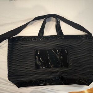 NWOT Victoria’s Secret Black Mesh Tote Bag